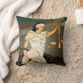 ステンドグラスのデザインのJustice威厳のあるな女性 クッション (ブランケット)