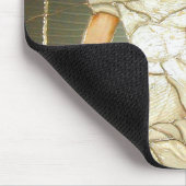 ステンドグラスのデザインのJustice威厳のあるな女性 マウスパッド (コーナー)