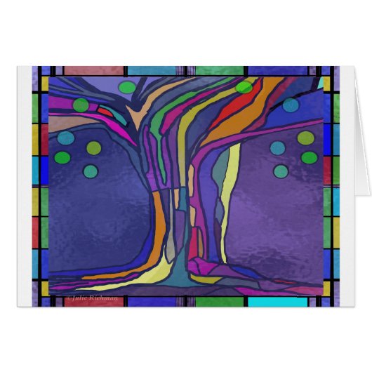 ステンドグラスのデザインカード (正面横)