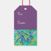 ステンドグラスのトンボの贈り物ラベル ギフトタグ (裏面)