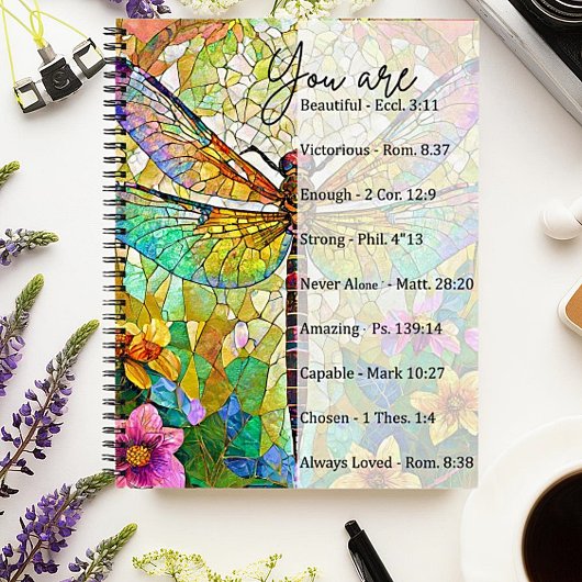 ステンドグラスのトンボは美しい ノートブック