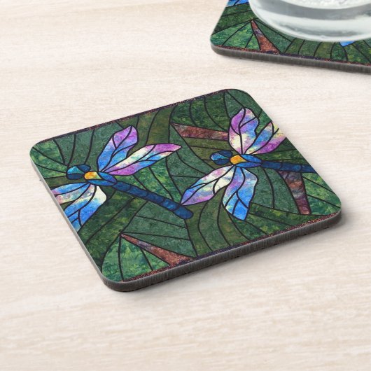 ステンドグラスのトンボ コースター (左側)