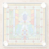 ステンドグラスのファンタジーガラスのコースター ガラスコースター (裏面)