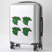 ステンドグラスのホリーとベリーキット シール (スーツケース)