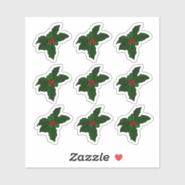 ステンドグラスのホリーベリー シール