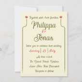 ステンドグラスのポピー 招待状 (裏面)