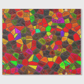 ステンドグラスのムーディカラー ラッピングペーパー (フラット)