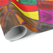 ステンドグラスのムーディカラー ラッピングペーパー (ロールコーナー)