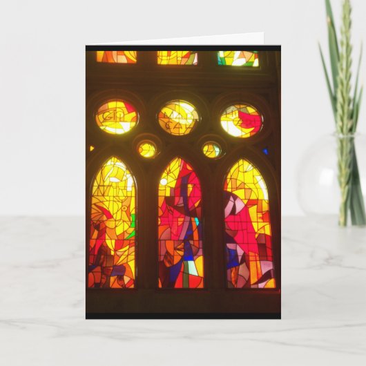 ステンドグラスのメリークリスマス シーズンカード (正面)