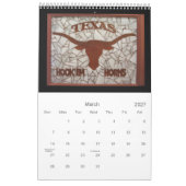 ステンドグラスのモザイクカレンダー カレンダー (3月 2027)