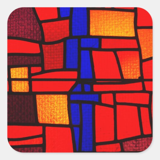 ステンドグラスのモザイクシール スクエアシール (正面)