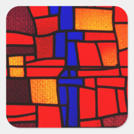 ステンドグラスのモザイクシール スクエアシール