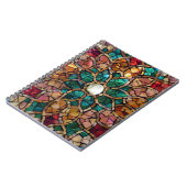 ステンドグラスのモザイクノート"秋星" ノートブック (左側)