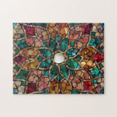 ステンドグラスのモザイクパズル"秋星" ジグソーパズル (横)