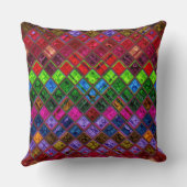 ステンドグラスのモザイクパターン クッション (裏面)