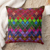 ステンドグラスのモザイクパターン クッション (ブランケット)