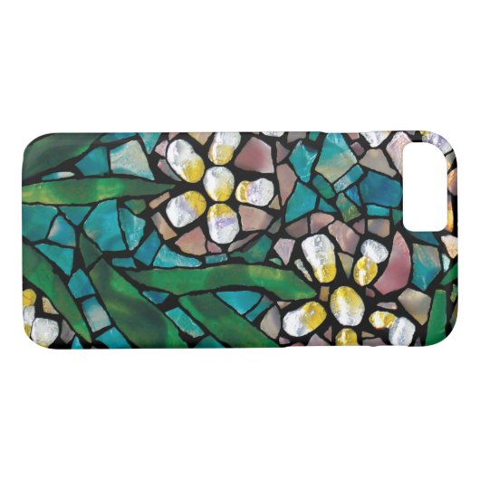 ステンドグラスのモザイク春の花のiPhone 7の場合 Case-Mate iPhoneケース (裏面(横))