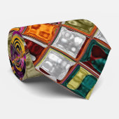 ステンドグラスのモザイク模様#14 ネクタイ (ロール)
