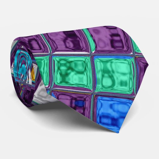 ステンドグラスのモザイク模様#5 ネクタイ (ロール)