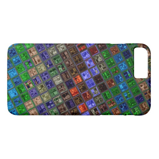 ステンドグラスのモザイク模様#5 Case-Mate iPhoneケース (裏面(横))