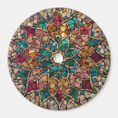 ステンドグラスのモザイク磁石「秋の星」 マグネット (正面)