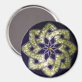ステンドグラスのモザイク磁石「聖アーノルドの星」 マグネット (正面/裏面)