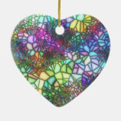 ステンドグラスのモザイク セラミックオーナメント (裏面)