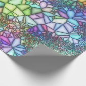 ステンドグラスのモザイク ラッピングペーパー (角)