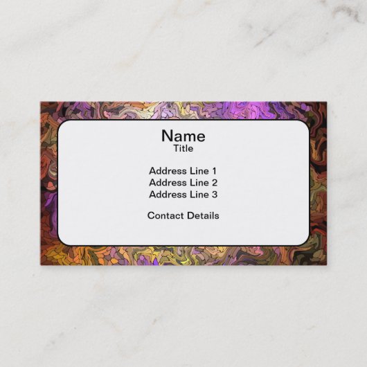 ステンドグラスのモザイク 名刺 (正面)