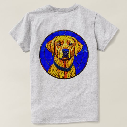 ステンドグラスのラブラドール Tシャツ (デザイン裏面)