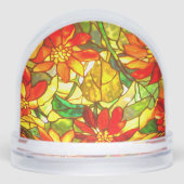 ステンドグラスのルックポインセチア花のヴィンテージ (正面)