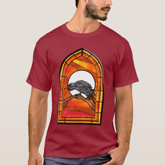 ステンドグラスのレイベン Tシャツ (正面)