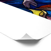 ステンドグラスのレインボーマーメイド ポスター (コーナー)