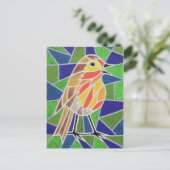 ステンドグラスのロビン ポストカード (スタンド正面)