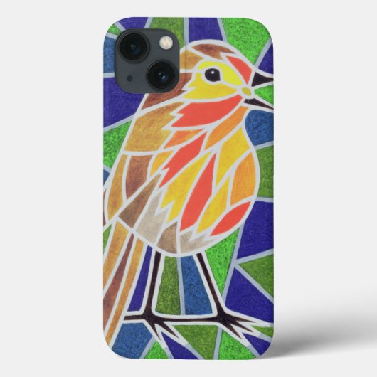 ステンドグラスのロビン Case-Mate iPhoneケース (裏面)