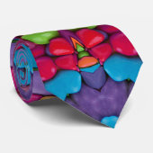 ステンドグラスのヴィンテージの紫色の万華鏡のように千変万化するパターン ネクタイ (ロール)