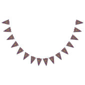 ステンドグラスのヴィンテージの紫色の万華鏡のように千変万化するパターン バンティングフラッグ (全)