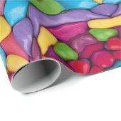 ステンドグラスのヴィンテージの紫色の万華鏡のように千変万化するパターン ラッピングペーパー (ロールコーナー)