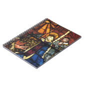 ステンドグラスのヴィンテージクリスマス出生シーン ノートブック (左側)