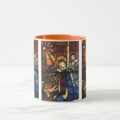 ステンドグラスのヴィンテージクリスマス出生シーン マグカップ (中央)