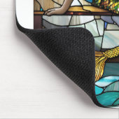 ステンドグラスの人魚 マウスパッド (コーナー)