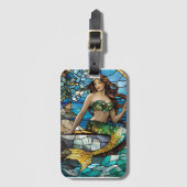 ステンドグラスの人魚 ラゲッジタグ (正面縦)