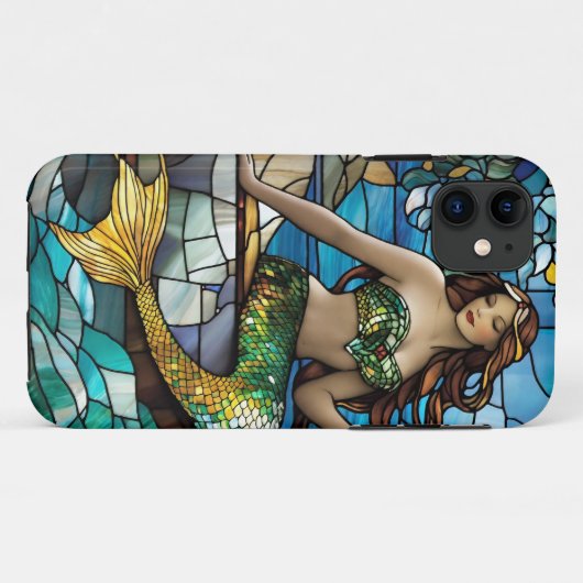 ステンドグラスの人魚 Case-Mate iPhoneケース (裏面(横))