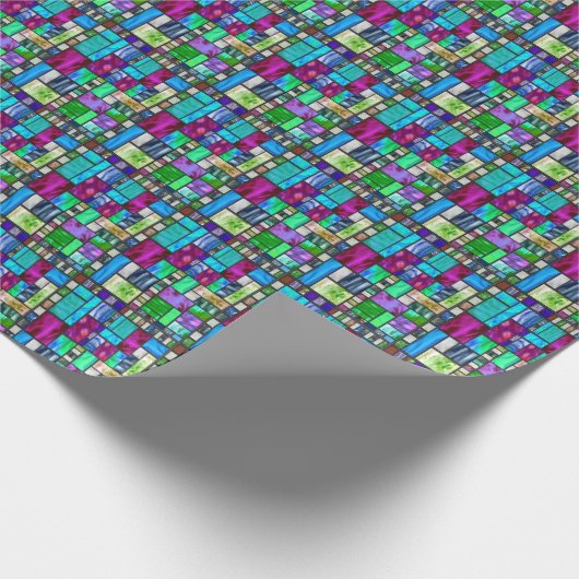 ステンドグラスの包装紙 ラッピングペーパー (角)