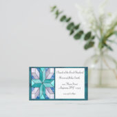 ステンドグラスの十字の名刺 名刺 (スタンド正面)