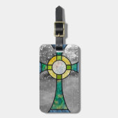 ステンドグラスの十字 ラゲッジタグ (正面縦)