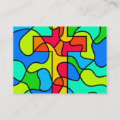 ステンドグラスの十字、 名刺 (裏面)