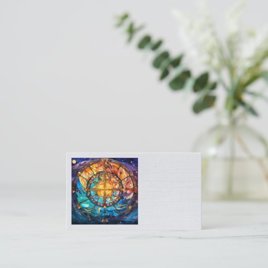 ステンドグラスの名刺 名刺 (スタンド正面)