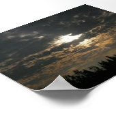 ステンドグラスの夕日 ポスター (角)