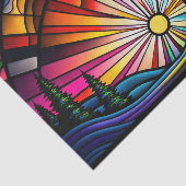 ステンドグラスの夕日 薄葉紙 (詳細)